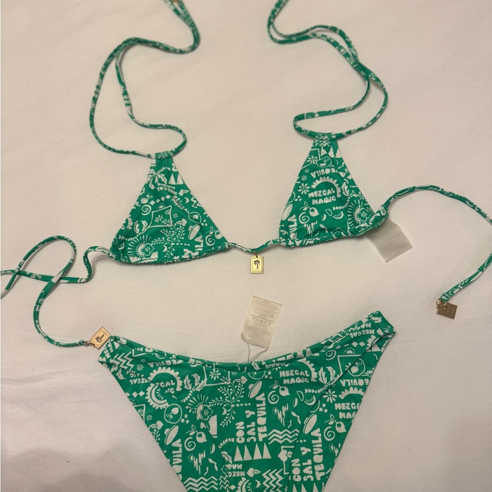 Kulani Kinis Green Patterned Bikini